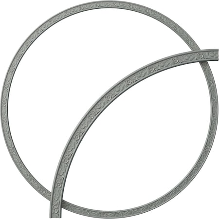 Ekena Millwork 74 3/4-in. OD x 68 1/2-in. ID x 3 1/8-in. W x 1/2-in. P Medway Floral Ceiling Ring Kit CRK73ME